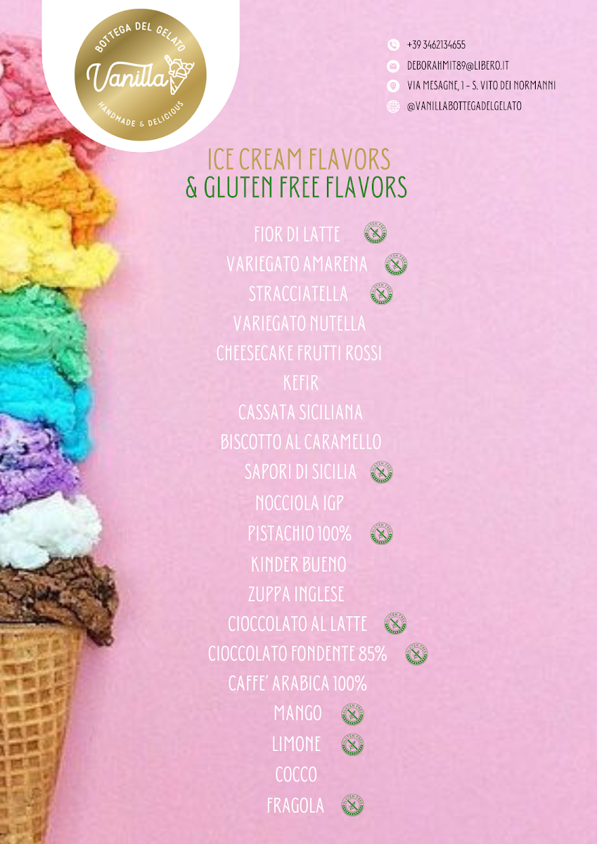 Vanilla Bottega del gelato Photo Menu 1