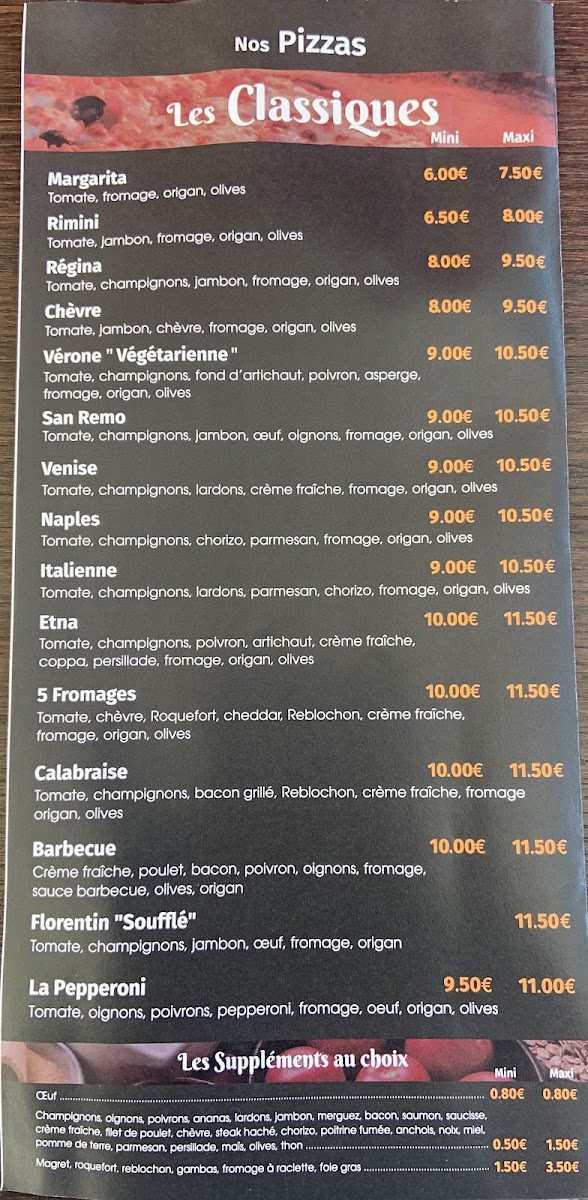 La Florentine Photo Menu 4