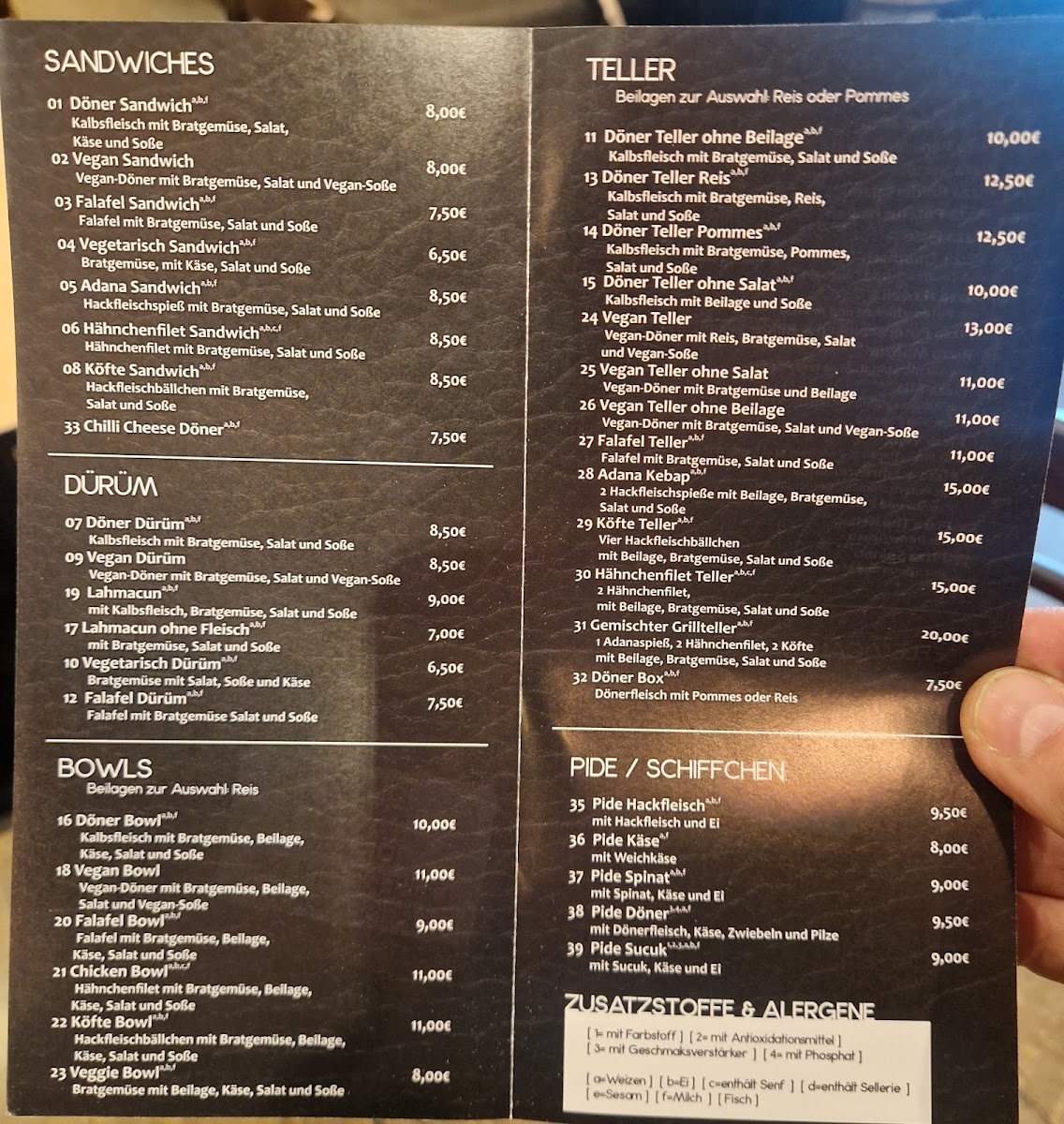 THE KEBAP Wiesbaden Photo Menu 1