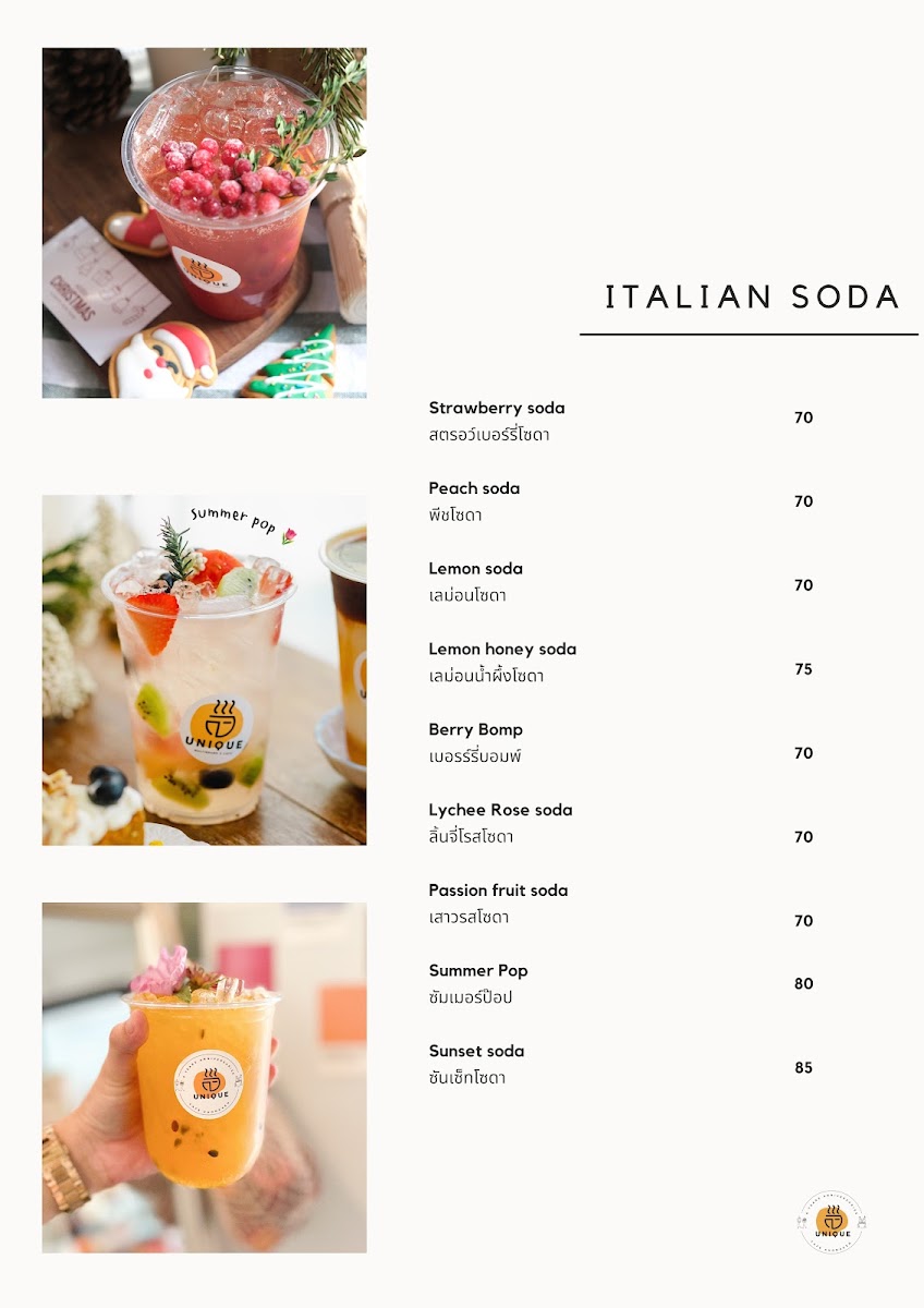 Unique Cafe' Photo Menu 5