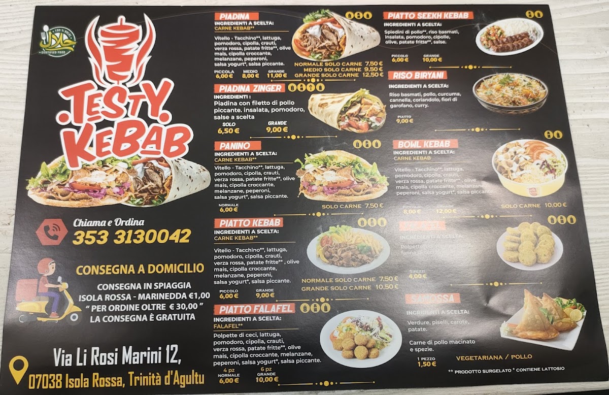 Testy Kebab Photo Menu 2
