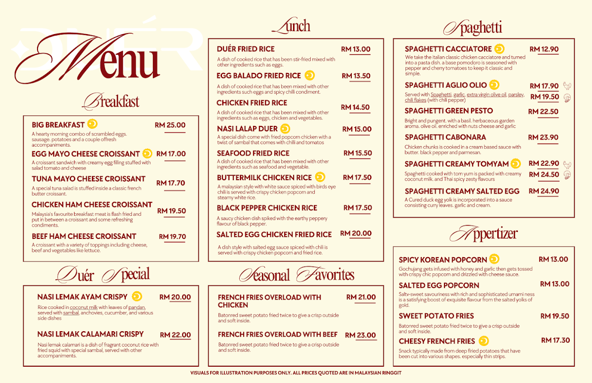 Duer Cafe Cyberjaya • Flagship Store Photo Menu 1