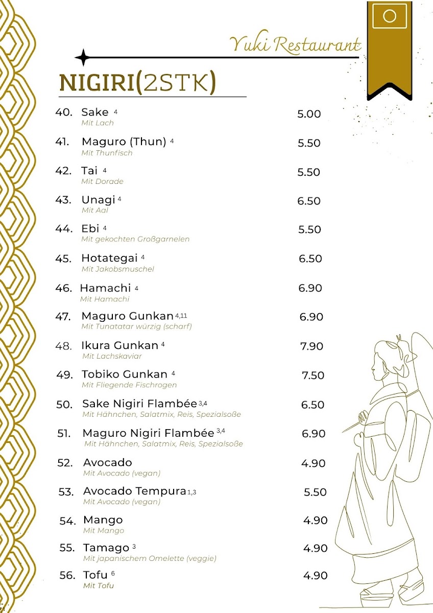 Yuki Pan Asia & Sushi Bar Photo Menu 6
