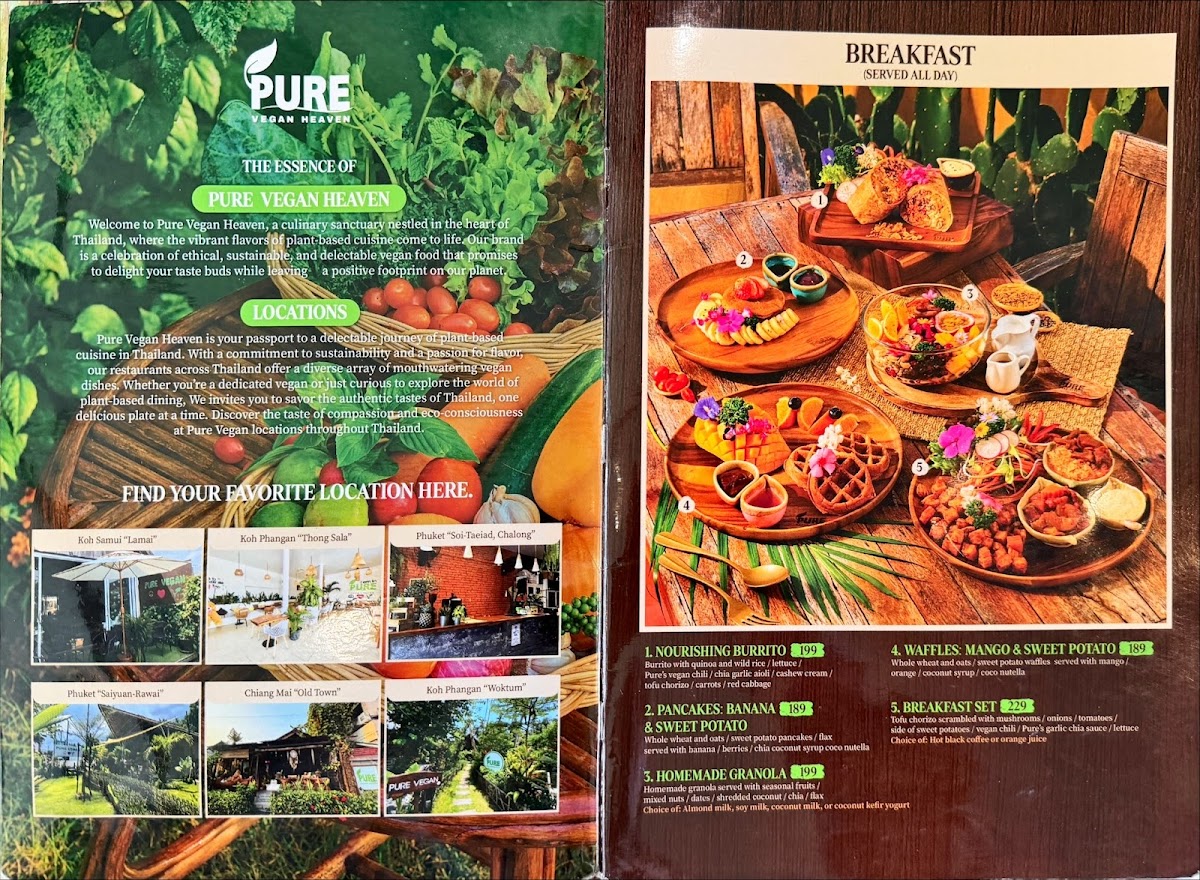 Pure Vegan Heaven Photo Menu 3