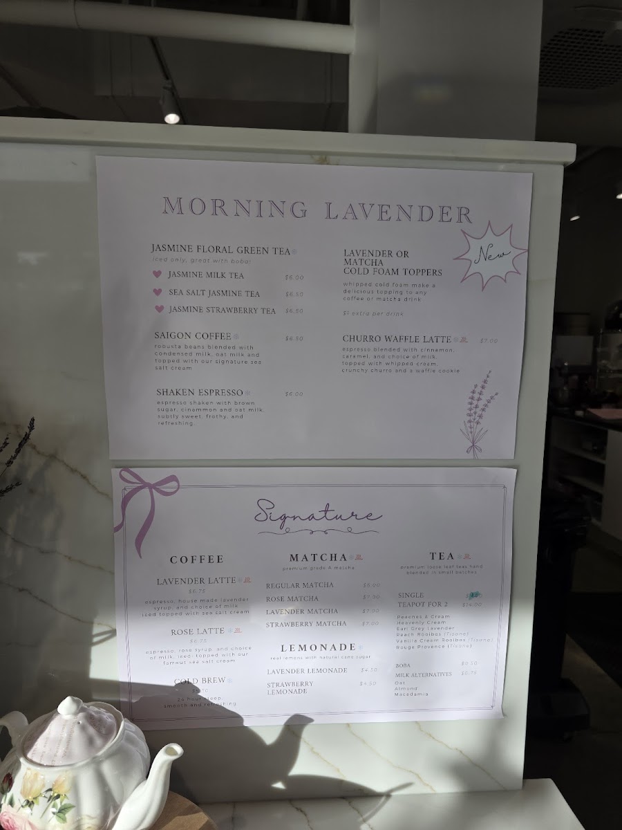 Morning Lavender Boutique & Cafe Photo Menu 4