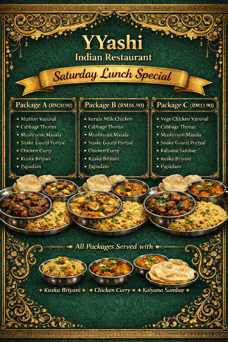 Yyashi Indian Restaurant Photo Menu 2