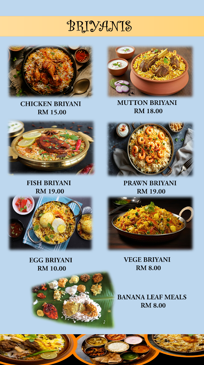 Yyashi Indian Restaurant Photo Menu 7