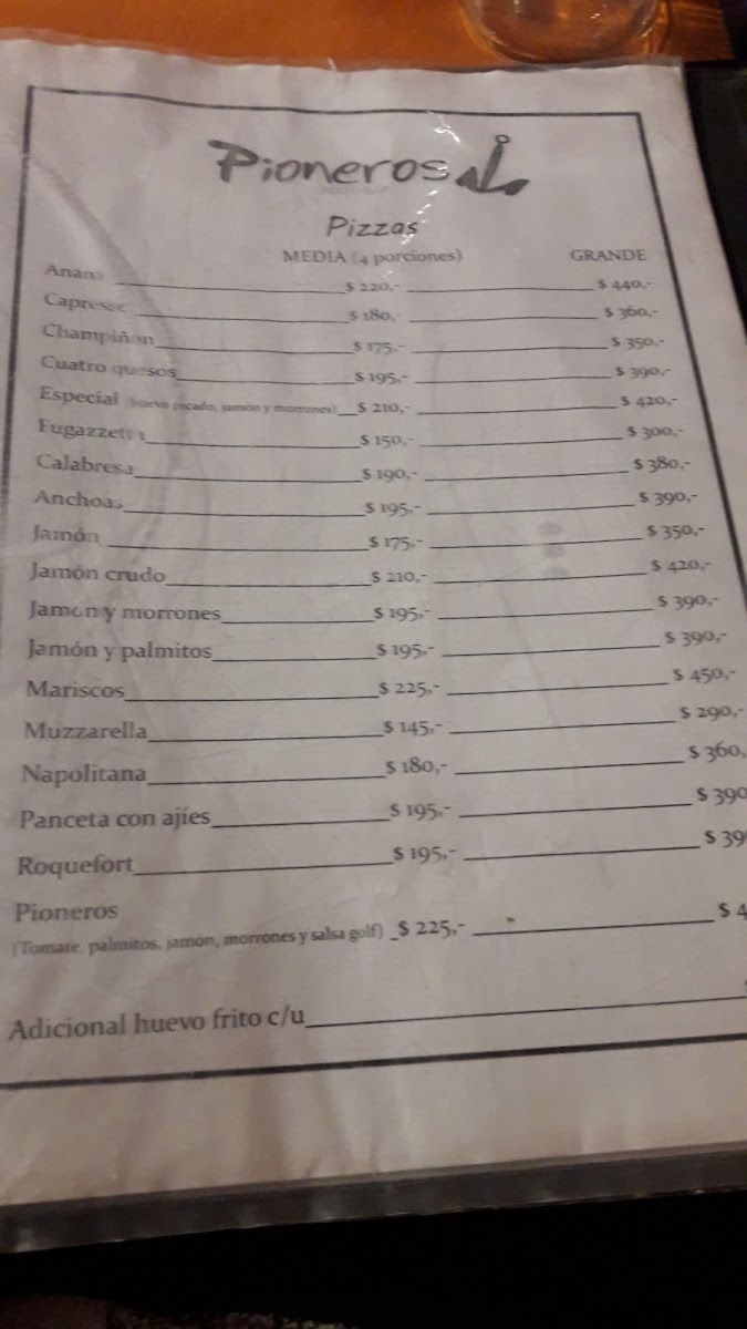 Pioneros Resto Bar Photo Menu 1
