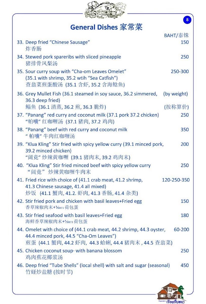 Ruean Panya Restaurant(Samut Sakhon) Photo Menu 1