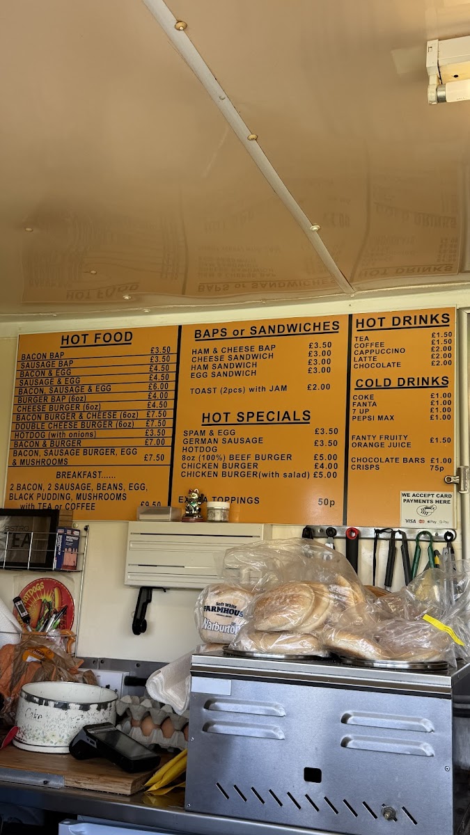 A44 Yellow snack van Photo Menu 1