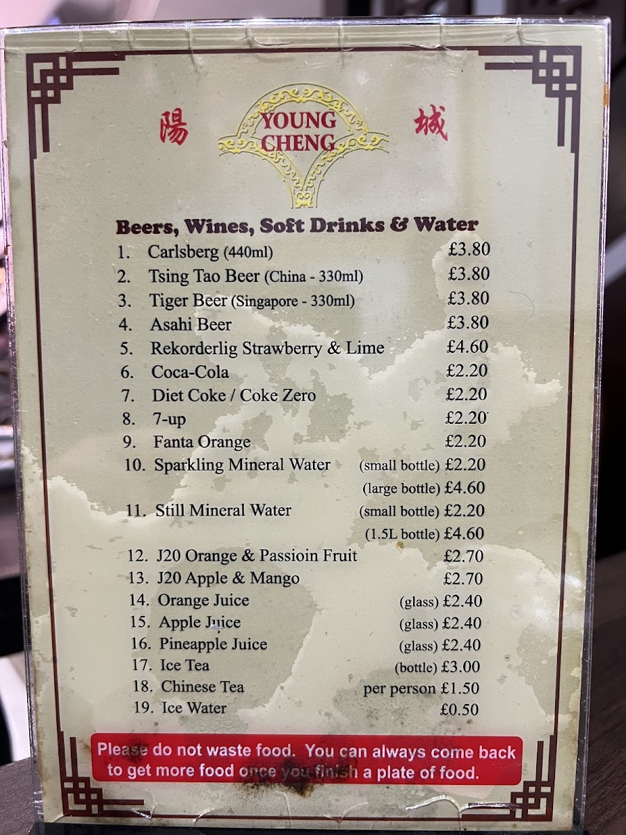 Young Cheng Buffet Photo Menu 1