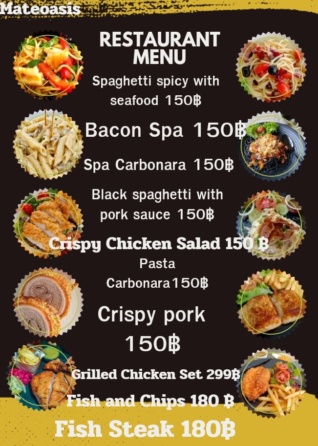 Mateoasis homestay and restaurant Photo Menu 3