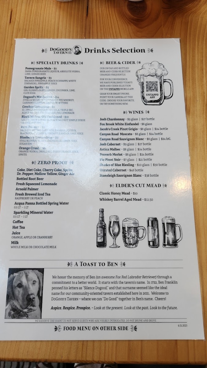 DoGoods Tavern Photo Menu 5