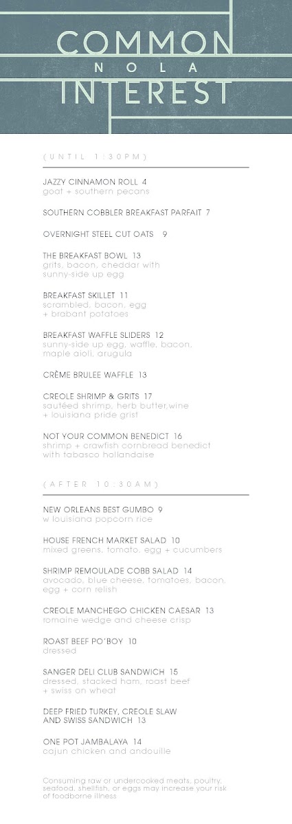 Common Interest Photo Menu 2