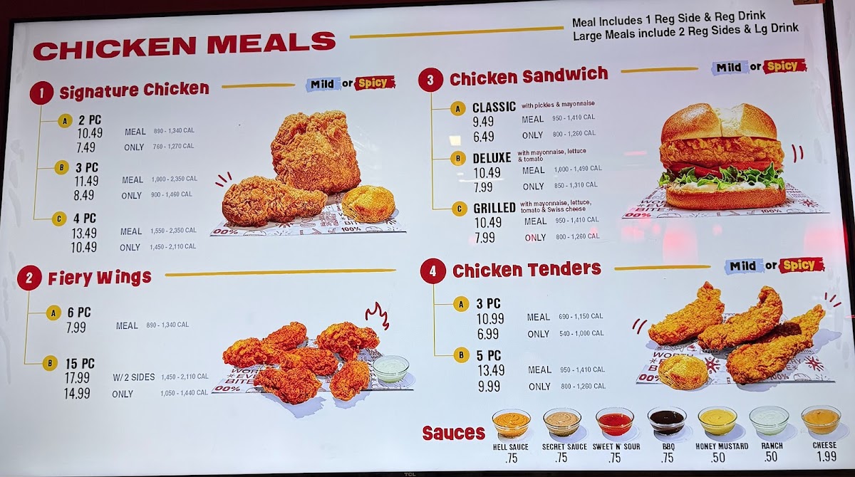 Tex’s Chicken & Burgers Photo Menu 2