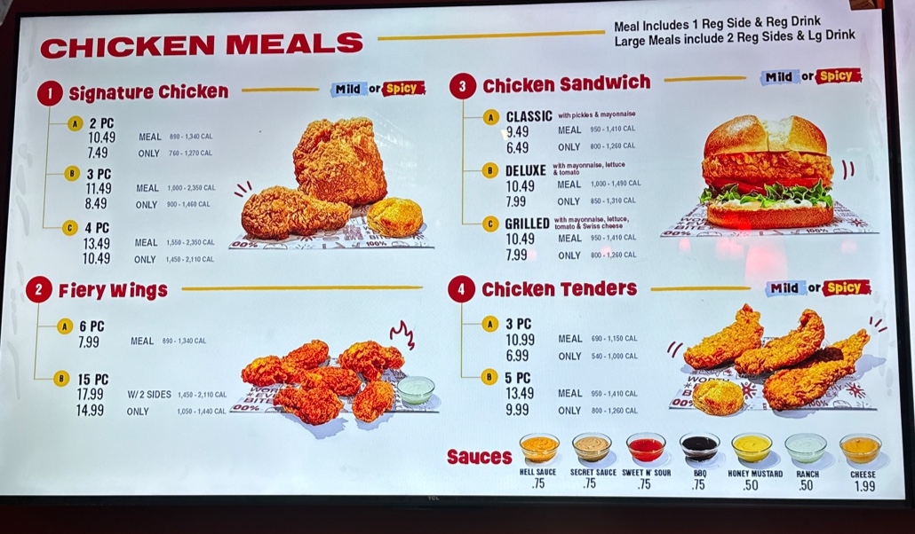 Tex’s Chicken & Burgers Photo Menu 3