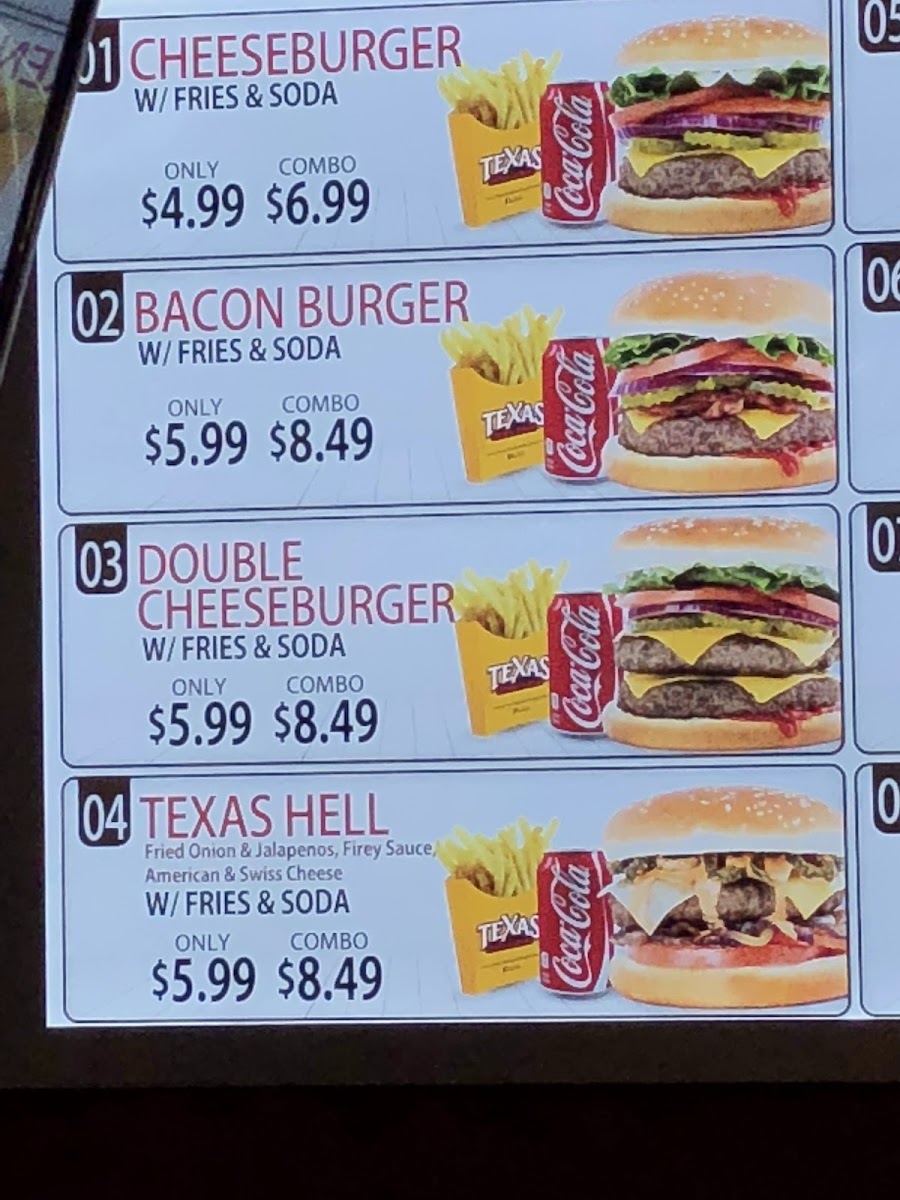 Tex’s Chicken & Burgers Photo Menu 9