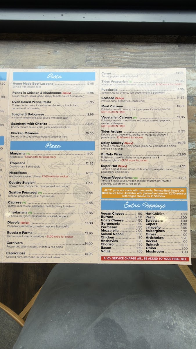 Tides Pizzeria Photo Menu 3