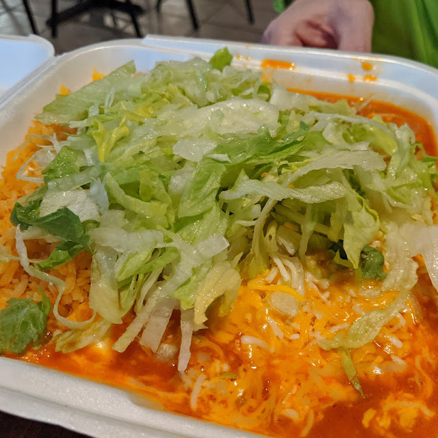 Tostada and Enchilada