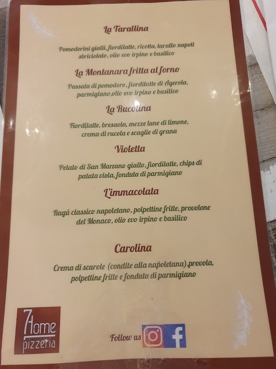 7home Pizzeria Photo Menu 2