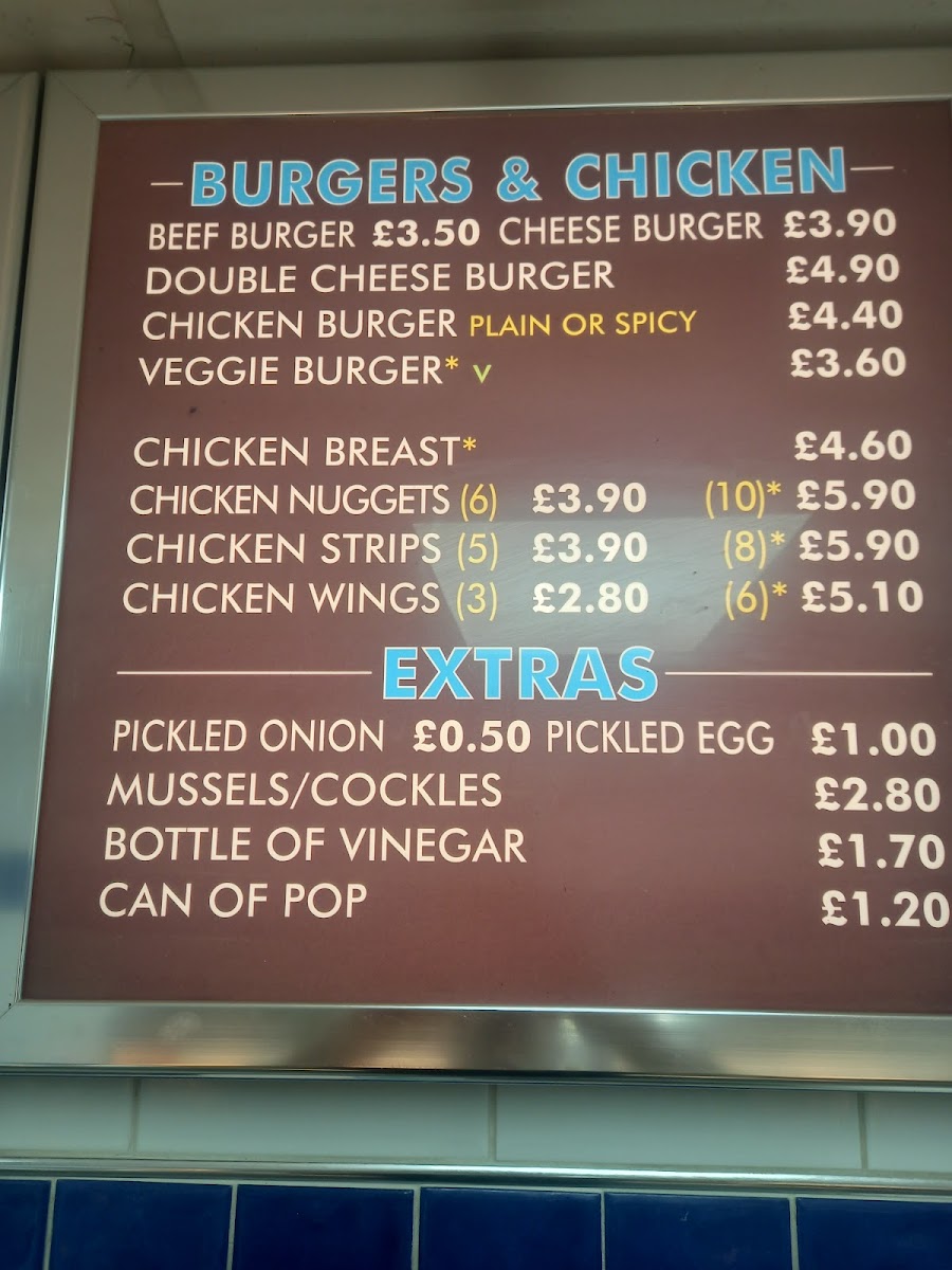 Albrighton Fish & Chips Photo Menu 1