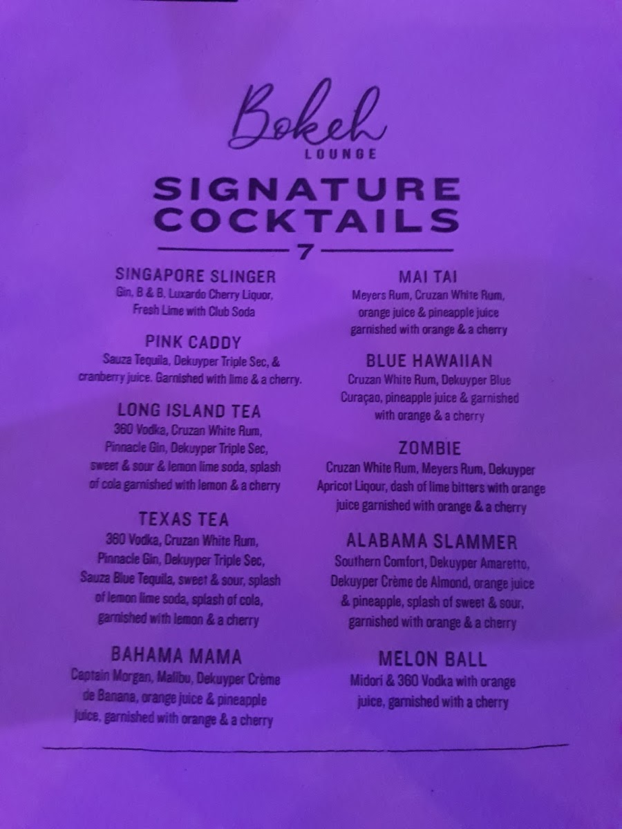Bokeh Lounge Photo Menu 2