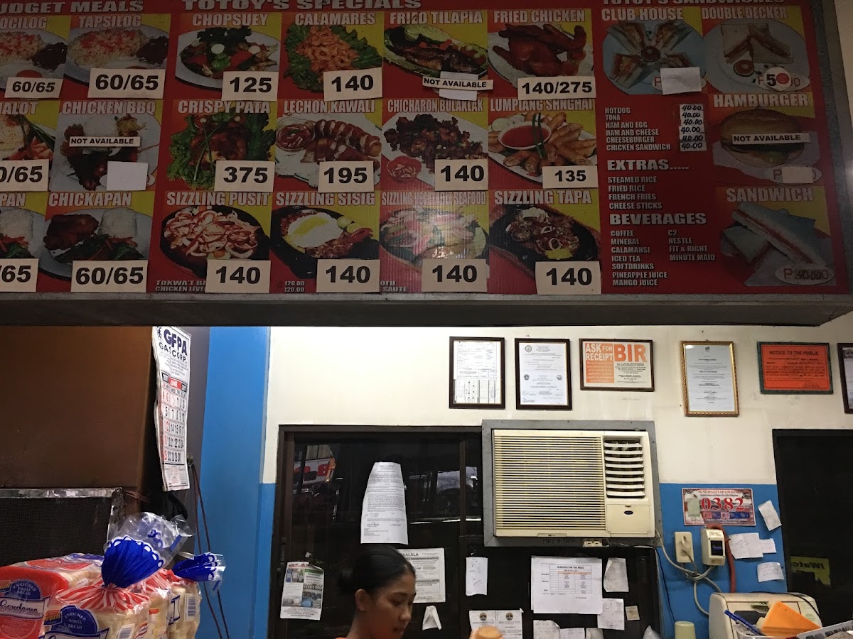 Totoy's Original Pansitan Photo Menu 2