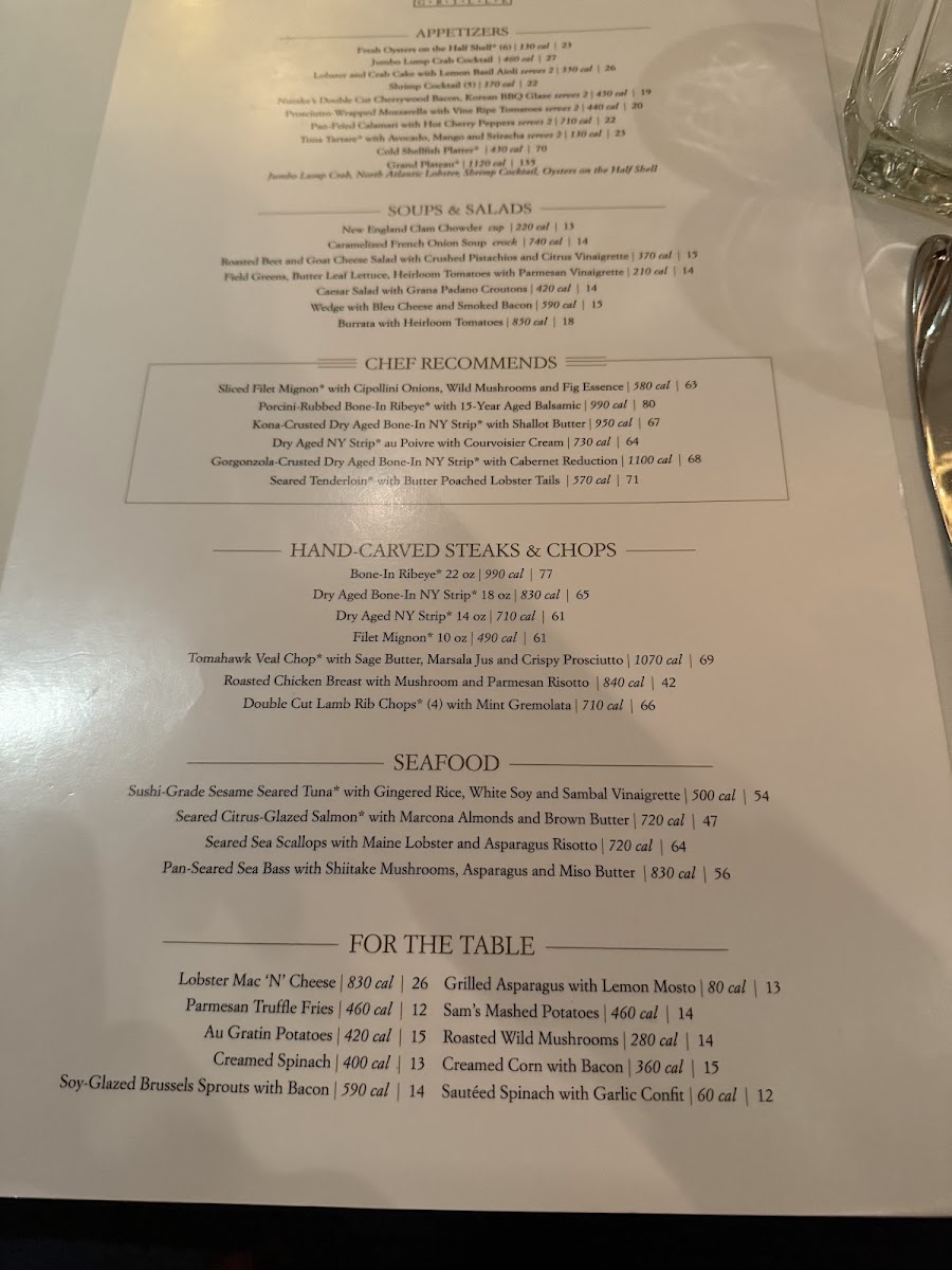 The Capital Grille Photo Menu 1