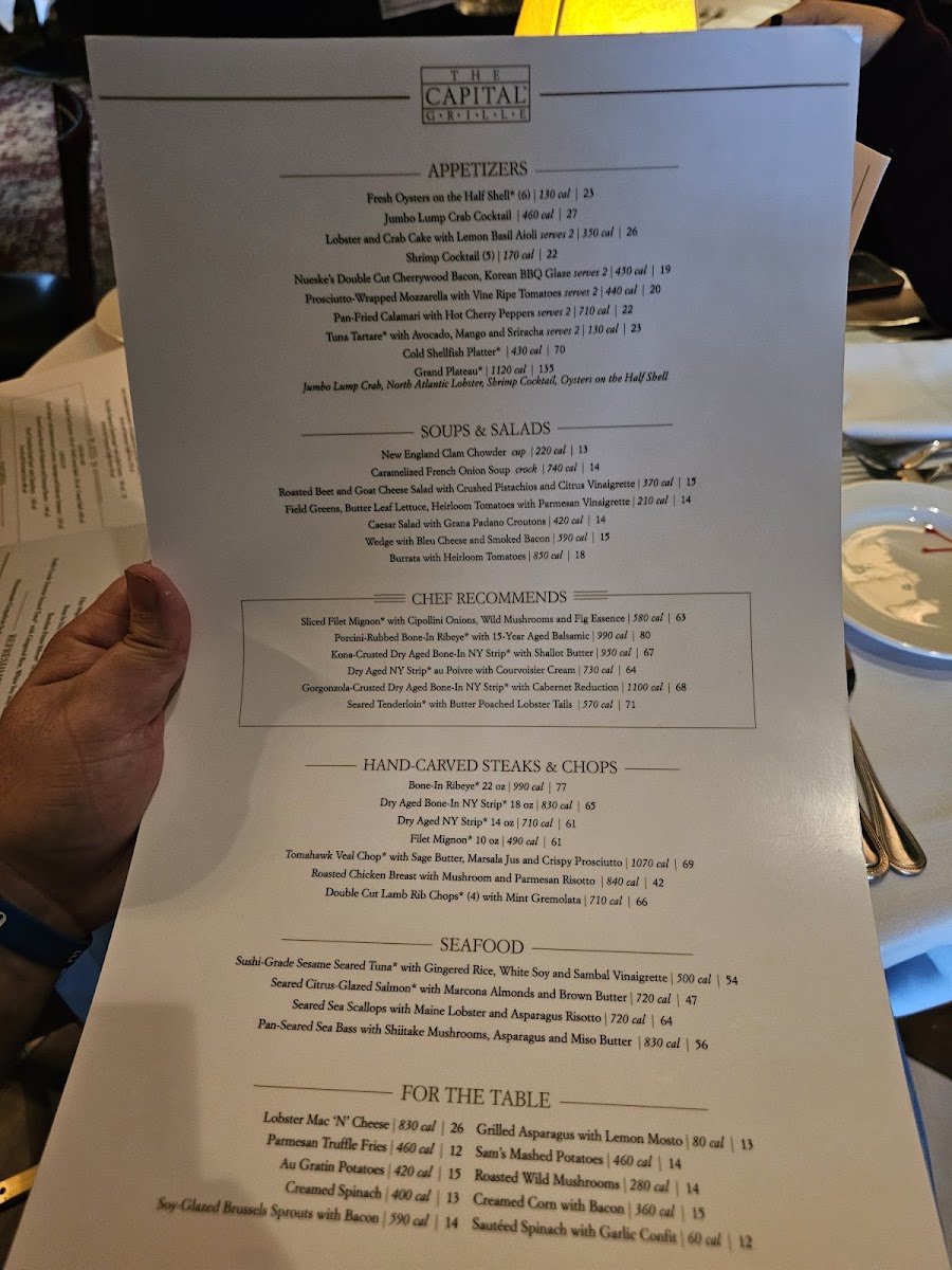 The Capital Grille Photo Menu 10