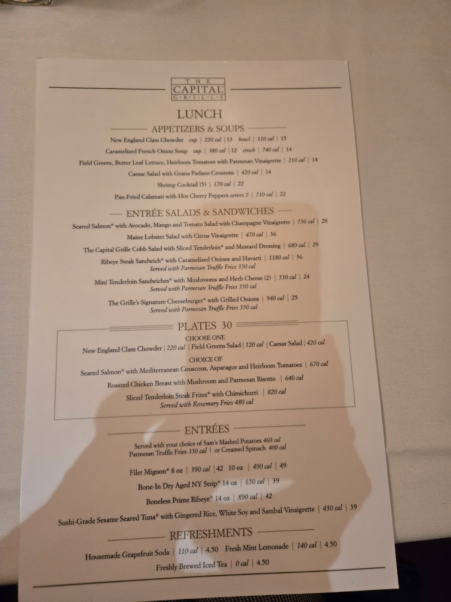 The Capital Grille Photo Menu 6