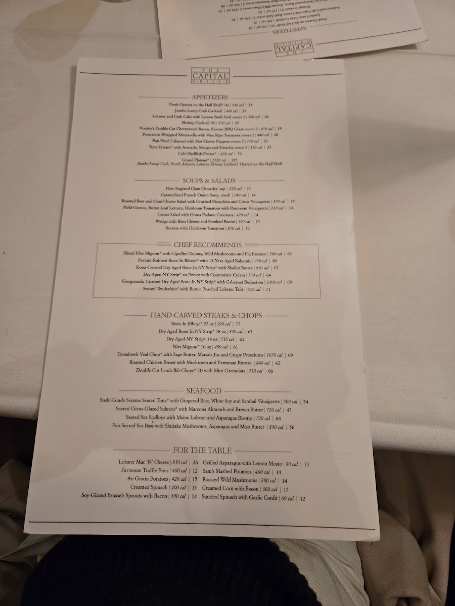 The Capital Grille Photo Menu 8