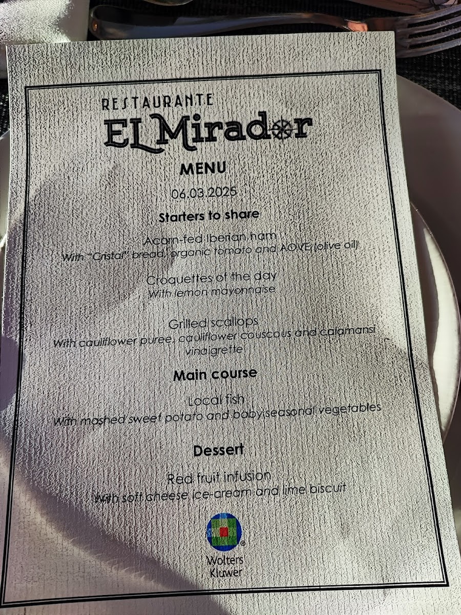 El Mirador Restaurant Photo Menu 1