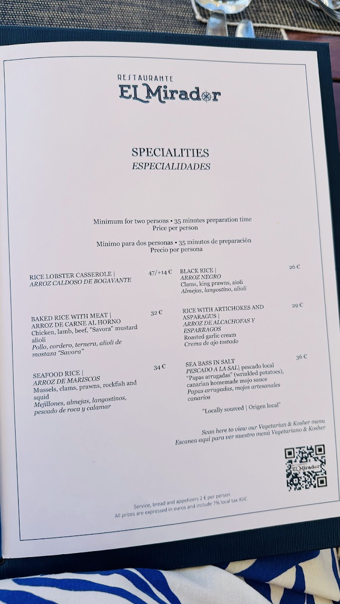 El Mirador Restaurant Photo Menu 10