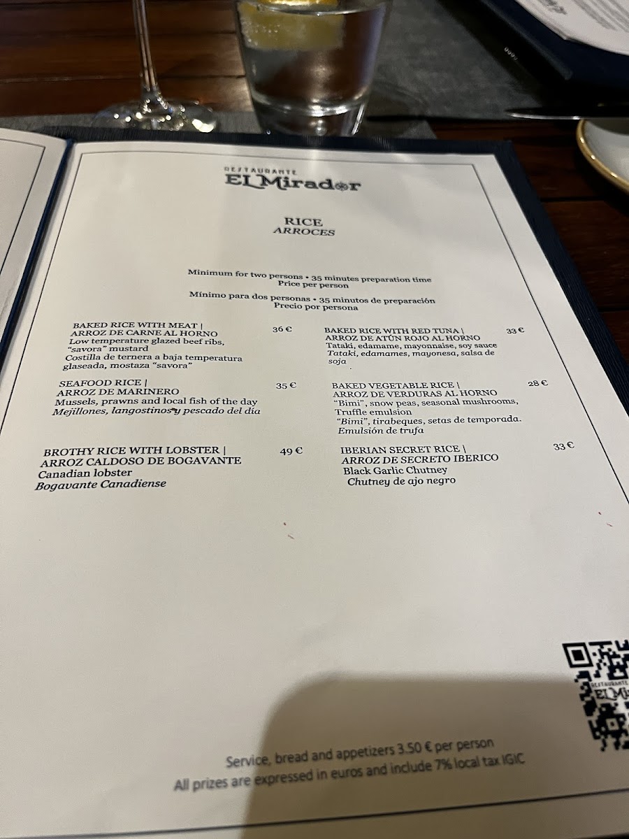 El Mirador Restaurant Photo Menu 2