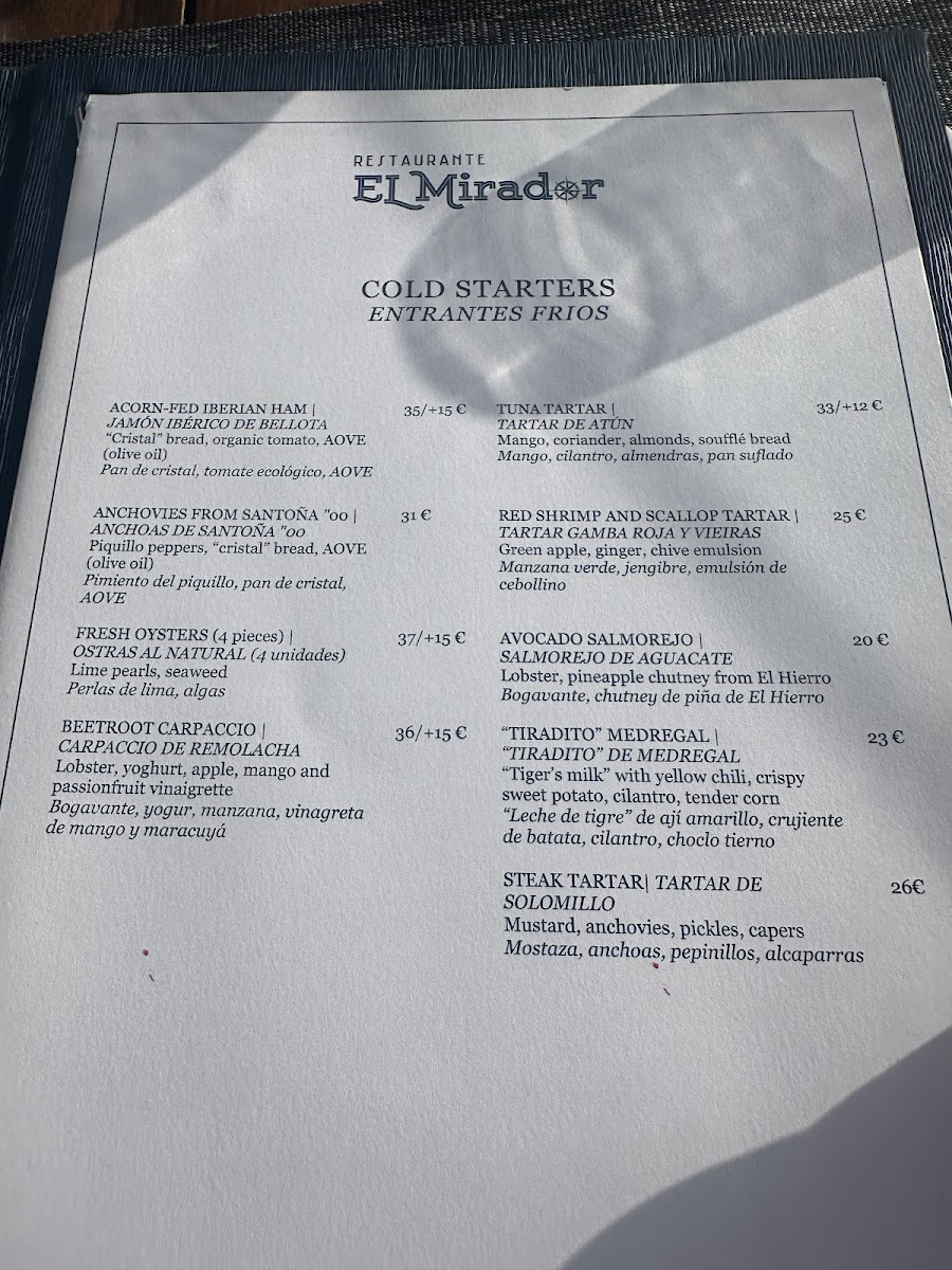 El Mirador Restaurant Photo Menu 4