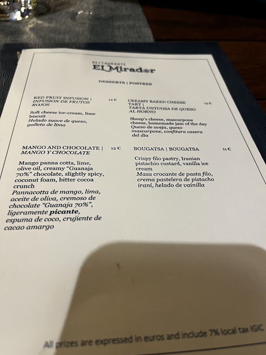 El Mirador Restaurant Photo Menu 7