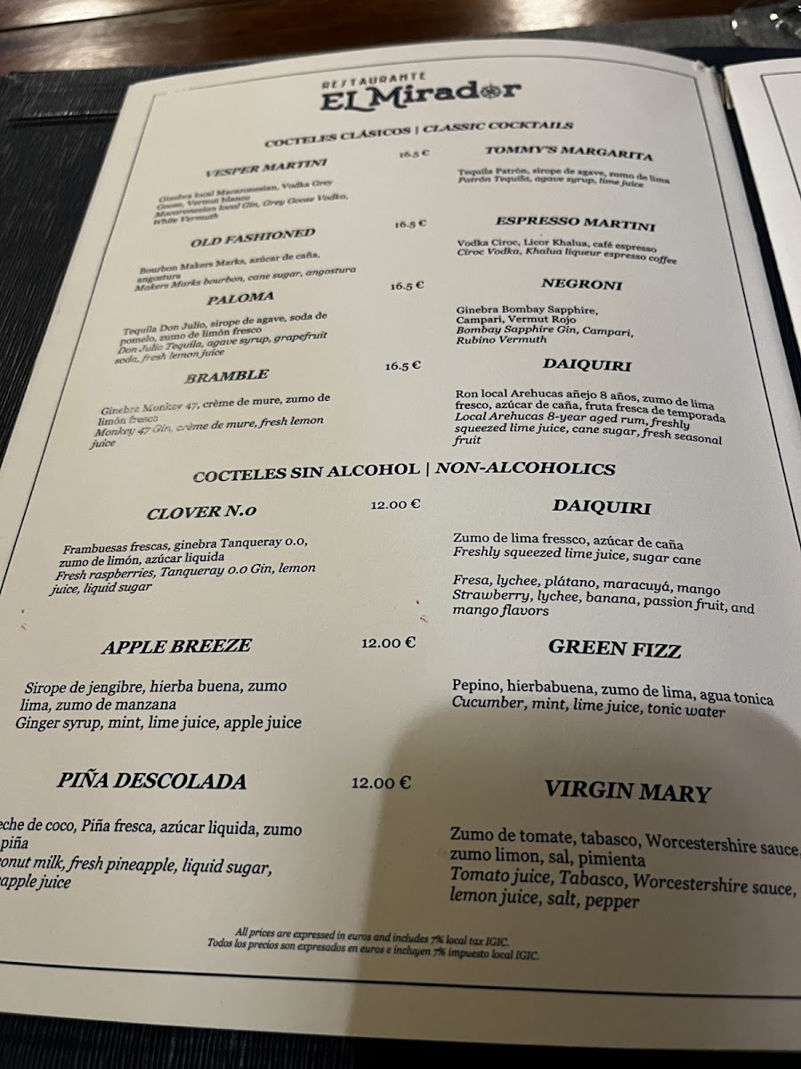 El Mirador Restaurant Photo Menu 8
