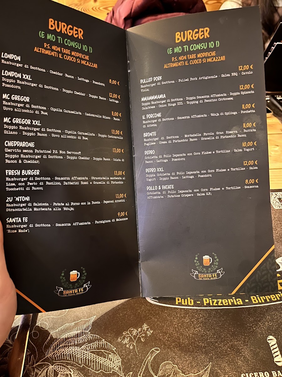 PUB SANTA FE Photo Menu 3