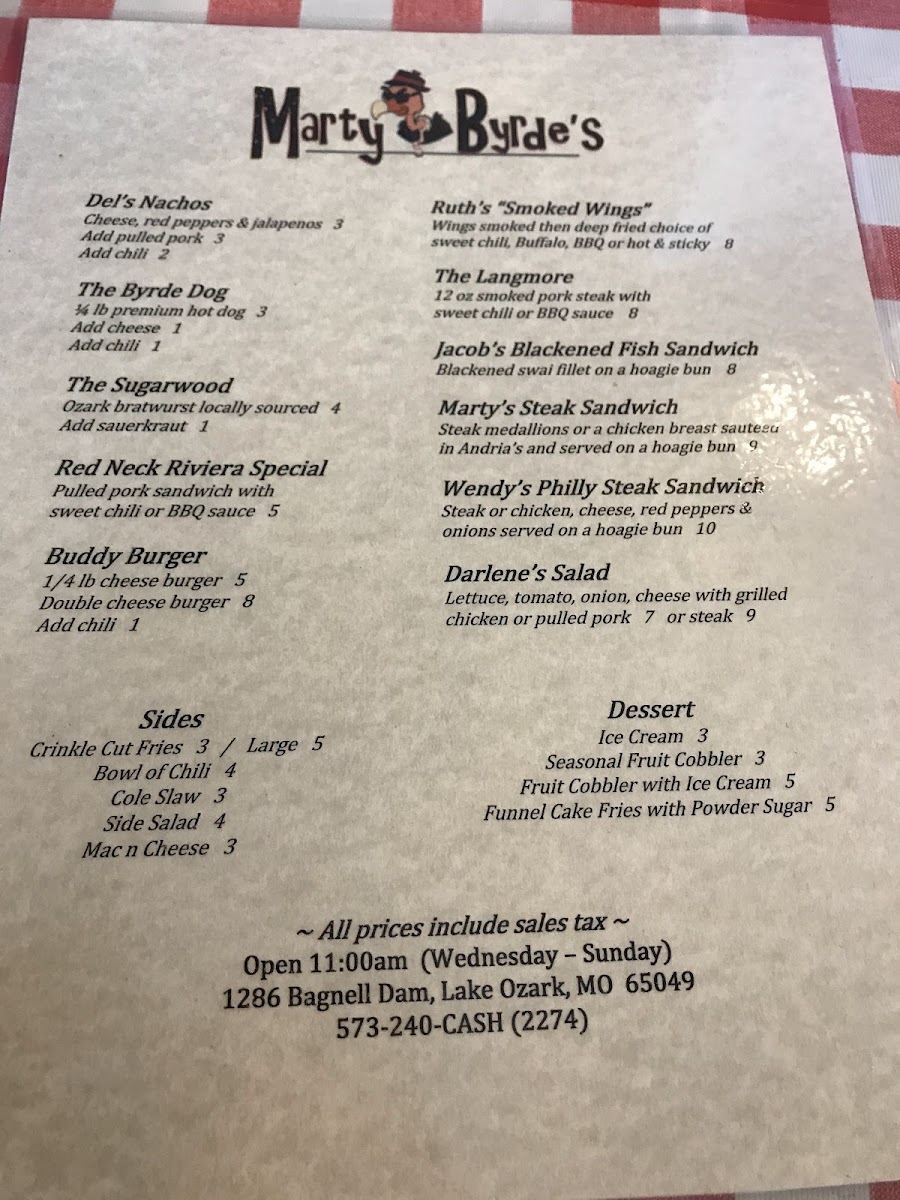 Marty Byrde's Photo Menu 4