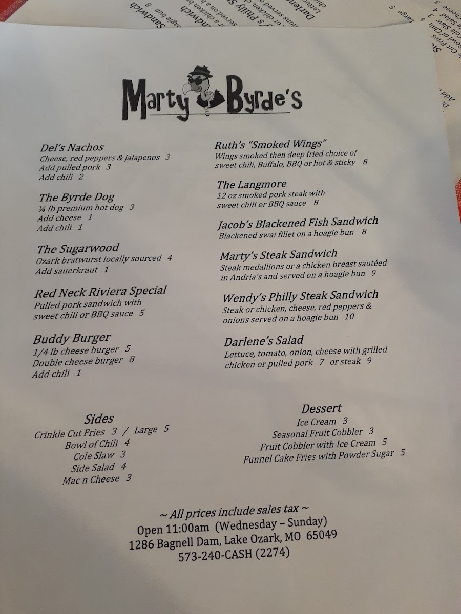 Marty Byrde's Photo Menu 6