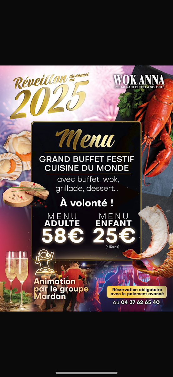 WOK ANNA | Buffet asiatique à volonté Photo Menu 1