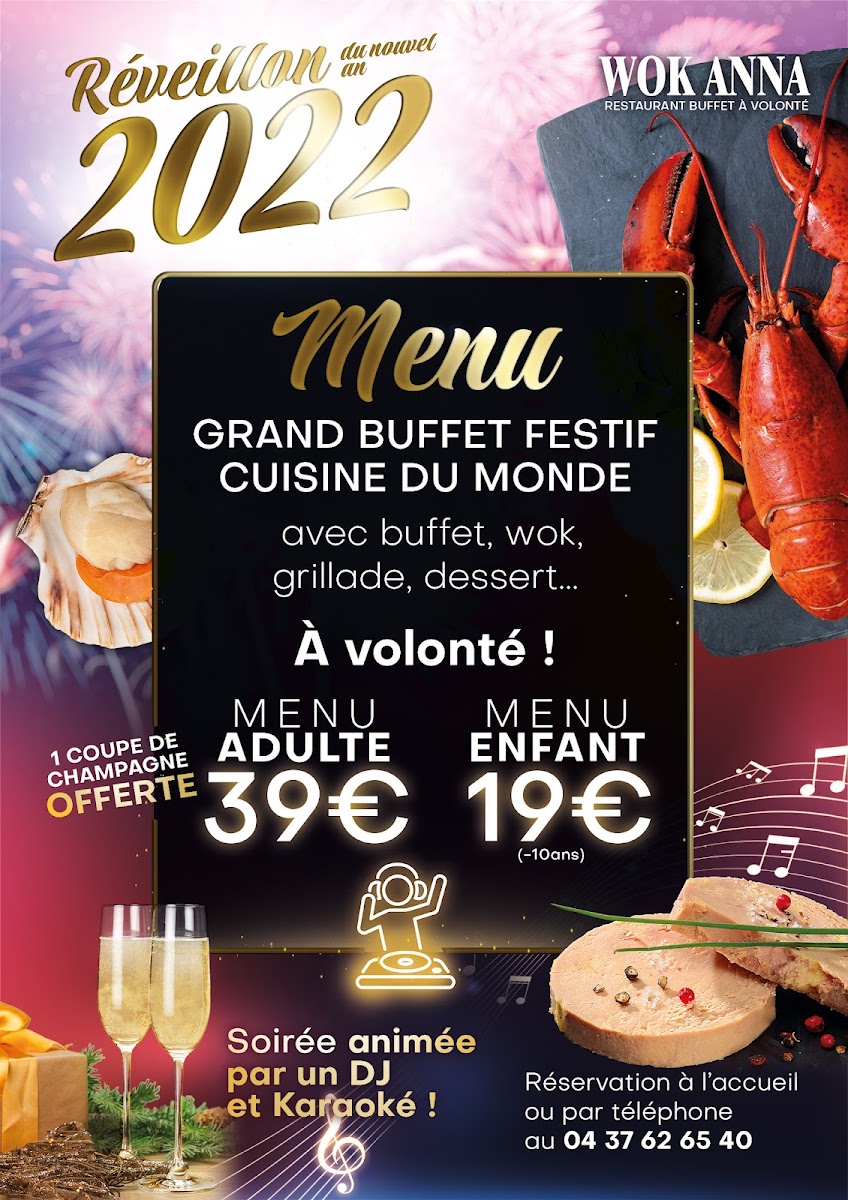 WOK ANNA | Buffet asiatique à volonté Photo Menu 10