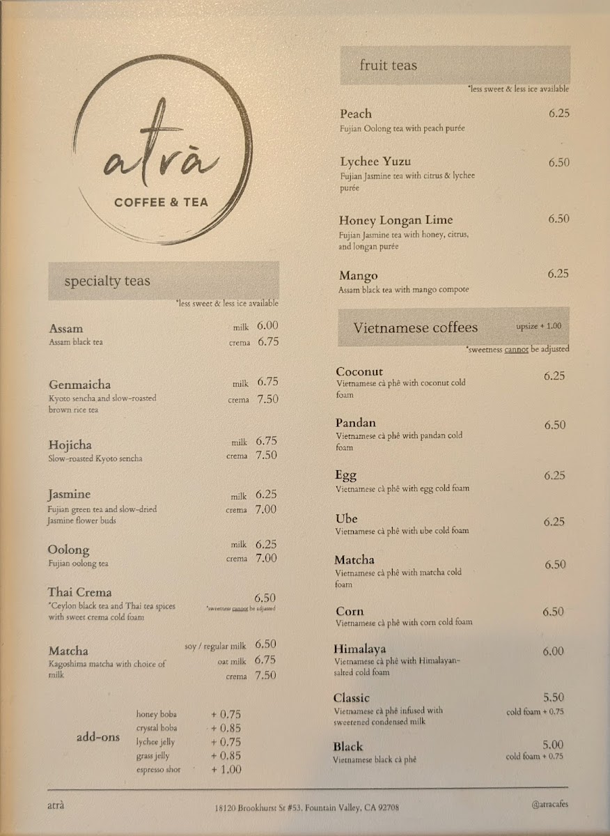Atra Cafe Photo Menu 3