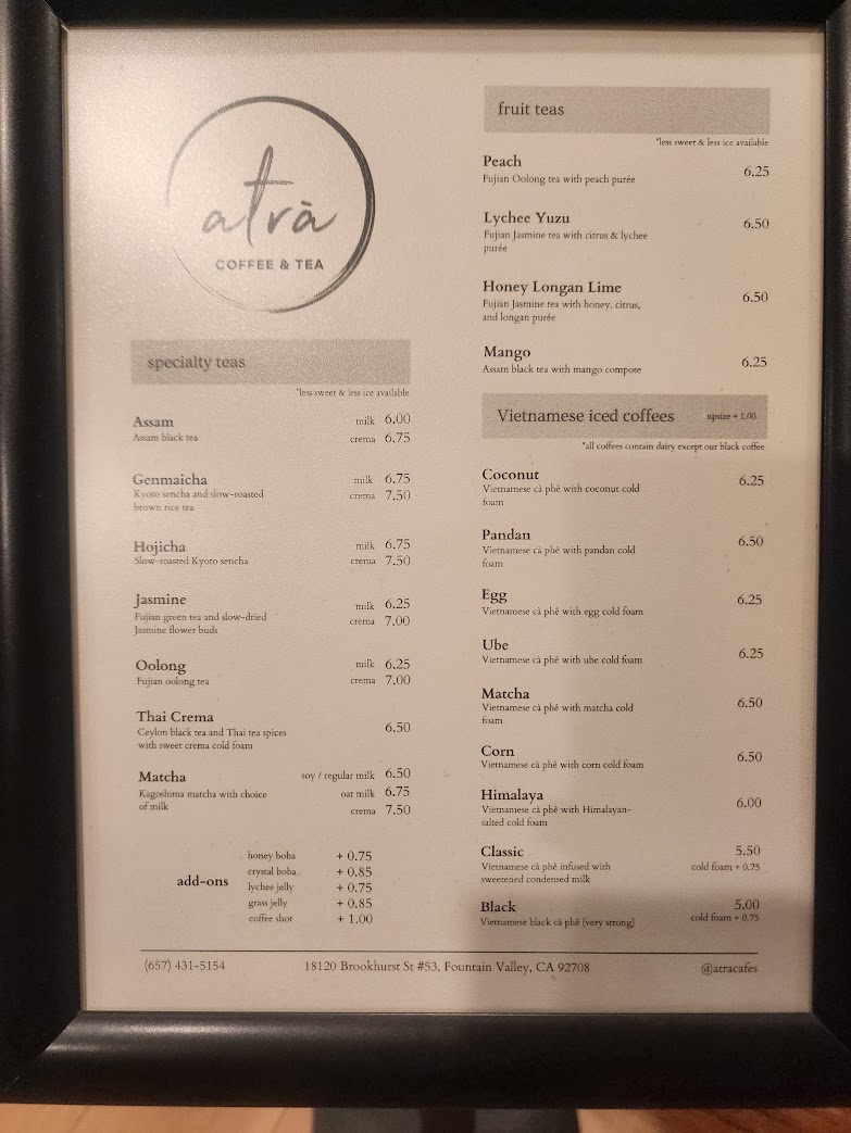 Atra Cafe Photo Menu 4