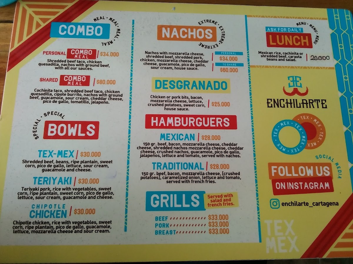 Enchilarte Photo Menu 2
