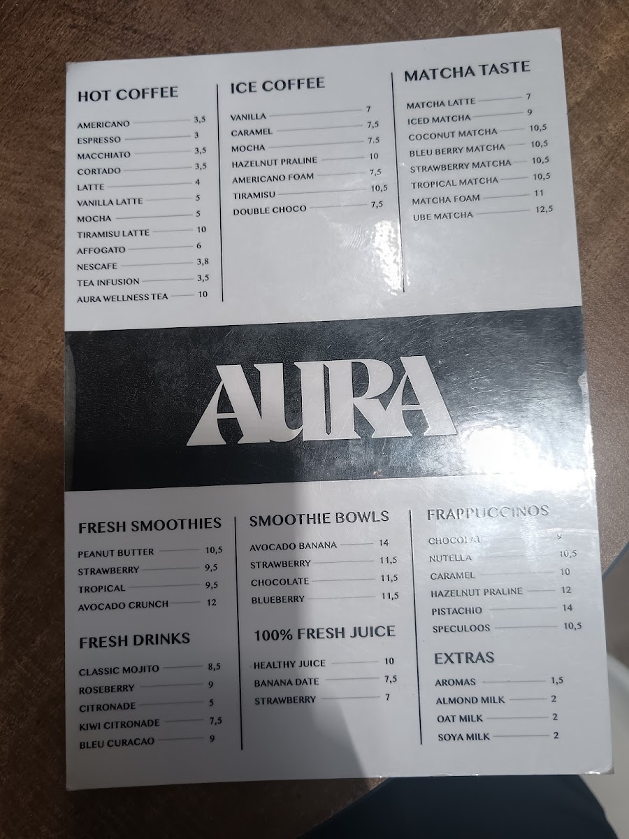 AURA Cafe Lounge Photo Menu 1