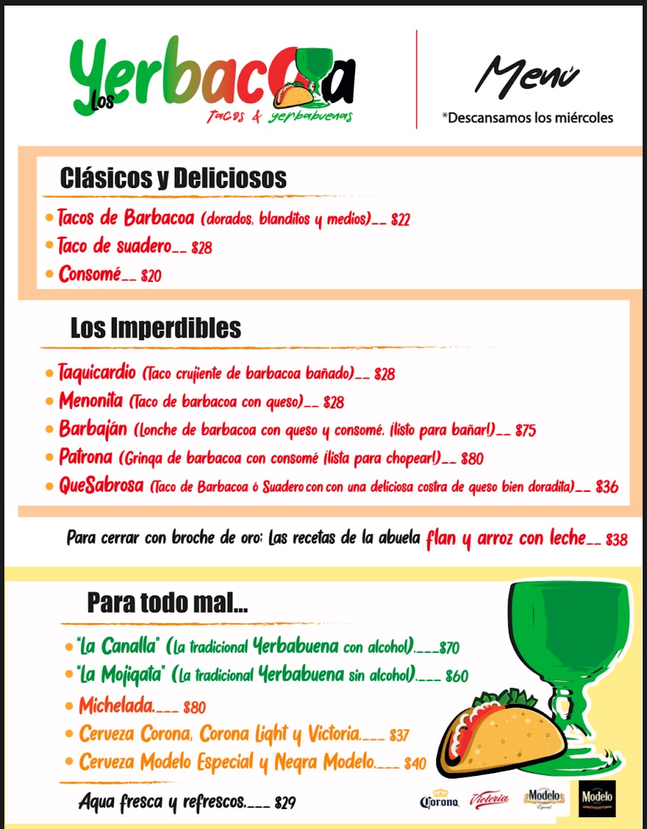 Los Yerbacoa Photo Menu 1