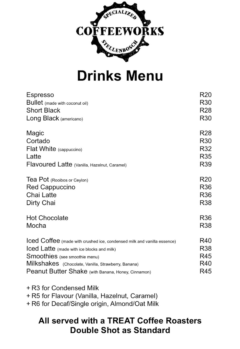 Coffeeworks Specialized Stellenbosch Photo Menu 1