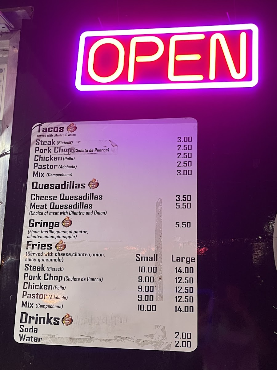 Rapido Y Sabroso Taco Truck Photo Menu 2