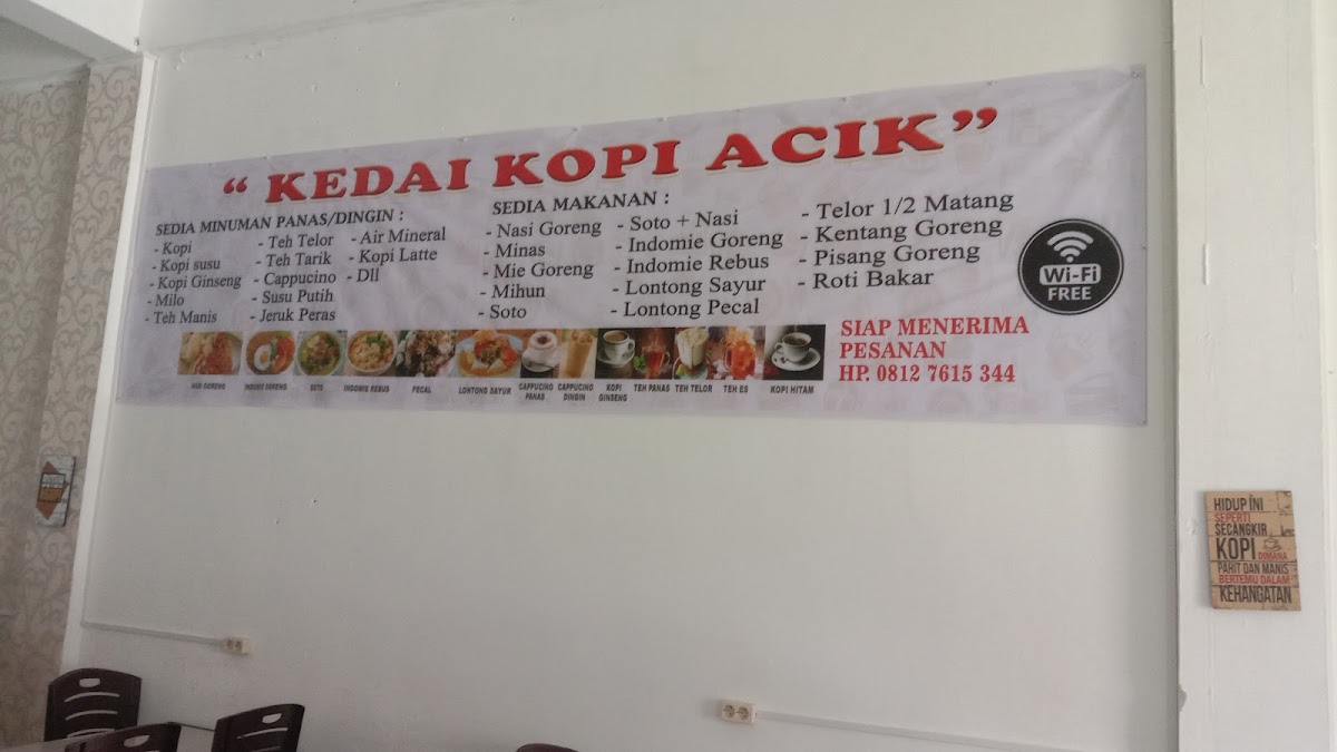 Kedai Kopi Acik Photo Menu 2